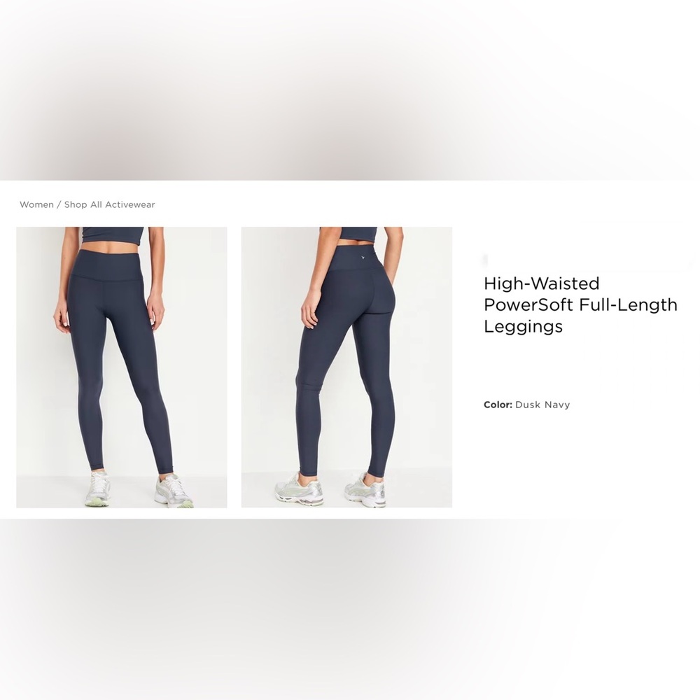 Brand new 
High-Waisted PowerSoft Full-Length Leggings
L | DUSK NAVY